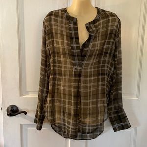 Banana Republic Sheer Longsleeve Blouse Sz XS